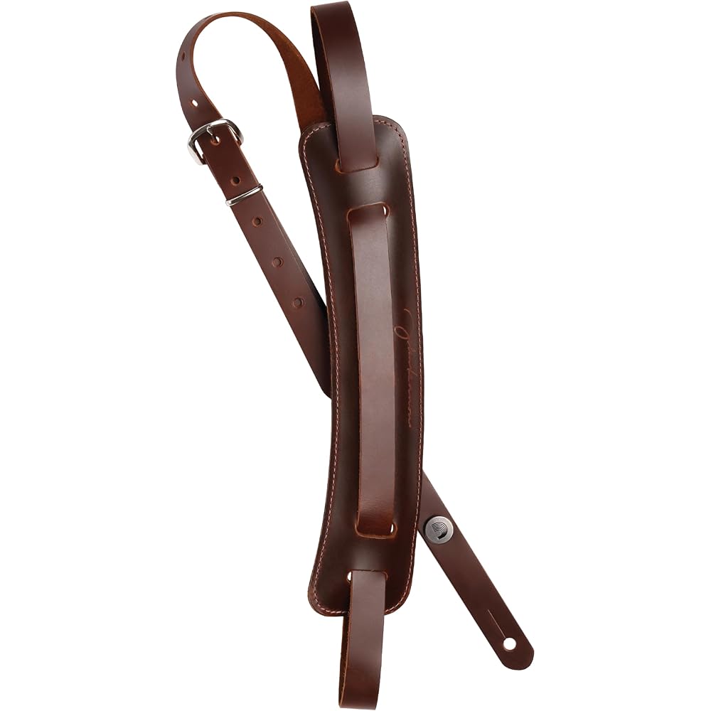 D Addario John Lennon Collection Leather Strap Guitar Strap Brown 19JL01 [Domestic Genuine Product]