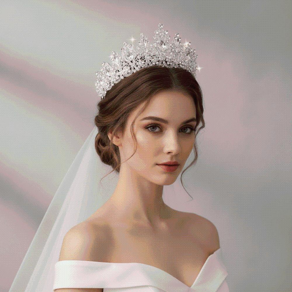 Luxurious Bridal Tiara Exquisite Baroque Headpiece Beaded Headpiece Crystal Crown Bridesmaid