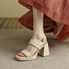 Fashion New Breathable Fashion Open Toe Heeled Woman Shoes Asian Size Designer Vip Korea Summer 2025 Offers Wholesale Sandals for Women