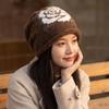 Autumn and winter hats, big head circumference, women's models show their faces, small cold hats, fashionable jacquard knitted hats, warm wool hats
