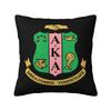 AKA Sorority Print Throw Pillow Cover Soft Cozy Square Pillow Case for Home Sofa Bed Car Decoration Cushion Cover 18x18 Inch