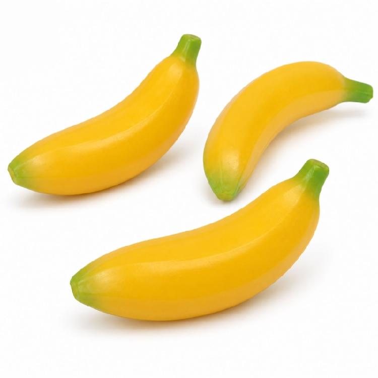 Künstliche Frucht Bananenmodell mit natürlich aussehender gelber Form für Haushalt, Party-Tischdekorationen und Einzelhandels-Arrangements
