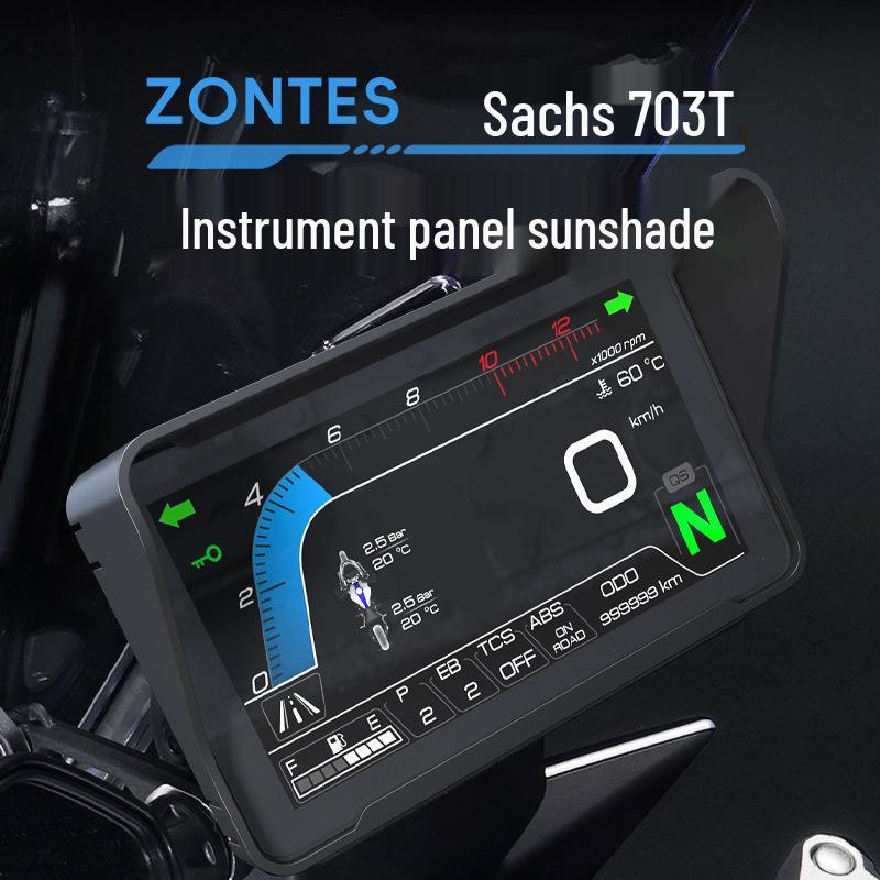

Upgraded Zontes 703T Sun Visor: Anti-Glare, Rain Shield, Anti-Scratch Screen Protector for Motorcycle Instruments