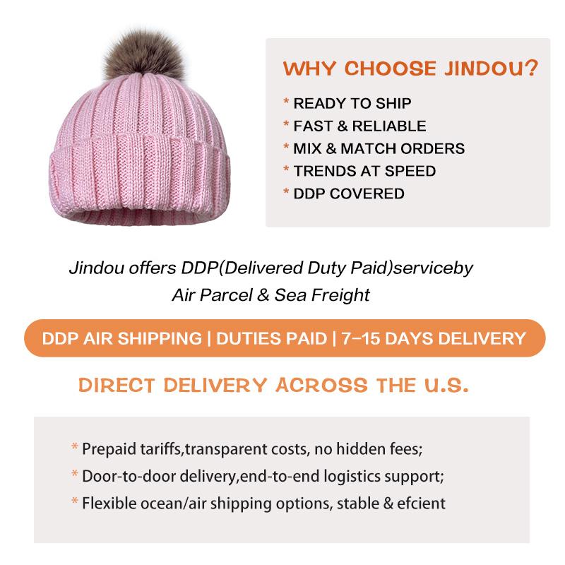 Autumn Winter New Fashion Beanie Acrylic Pullover Solid Color Knitted Hairball Velvet Padded Flanging Plus Custom Winter Hats