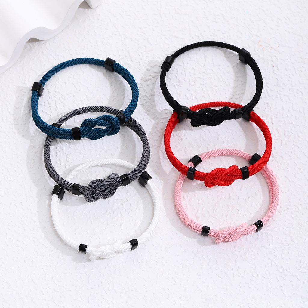 Handmade Milan Rope Adjustable Men Bracelet with Knot Design