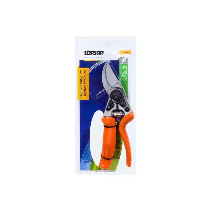 Ciseaux de jardin - STOCKER - 368-22 - Lame incurvée - Poignée rotative - 22 cm