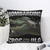 Bombardiro Crocodilo Smegenų Puvinio Muzikinė Pagalvės Užvalkalas Poliesterio Pagalvės Dangalas Dekoras Italų Memas Pagalvės Dangalas Dangalas Namų Užtrauktuku