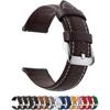 Smartwatch Strap, Genuine Leather, 20mm, Top-Grain Leather, Watch Strap, Replacement Strap, Compa...