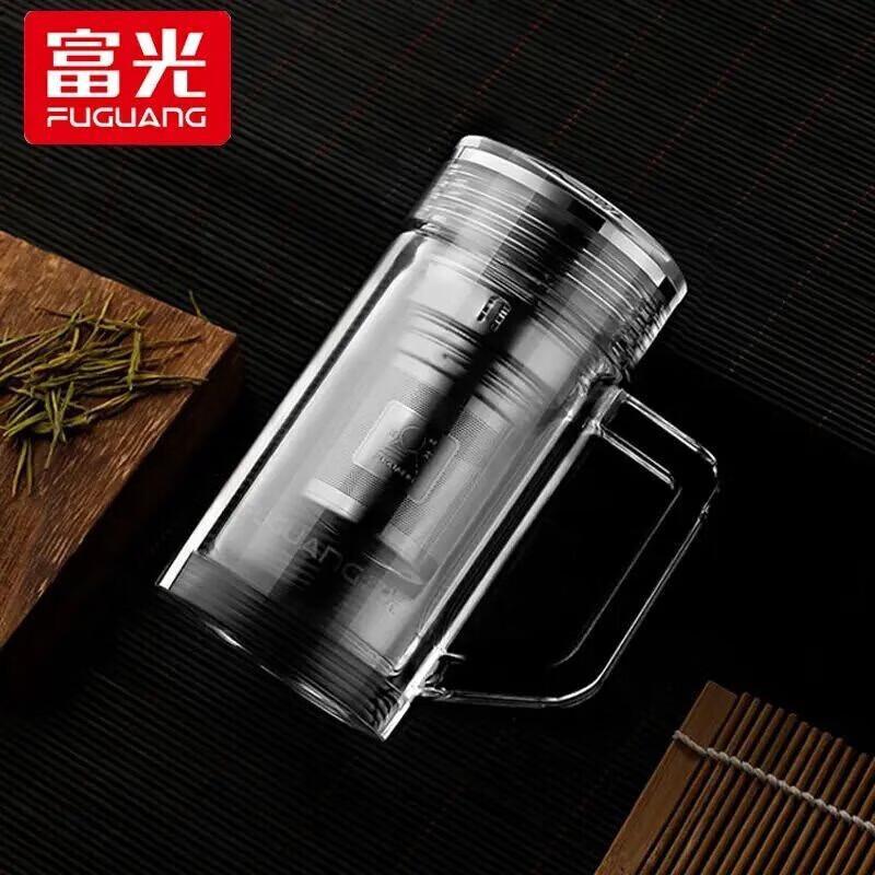 

FUGUANG Double-Layer Crystal Glass Tea Cup