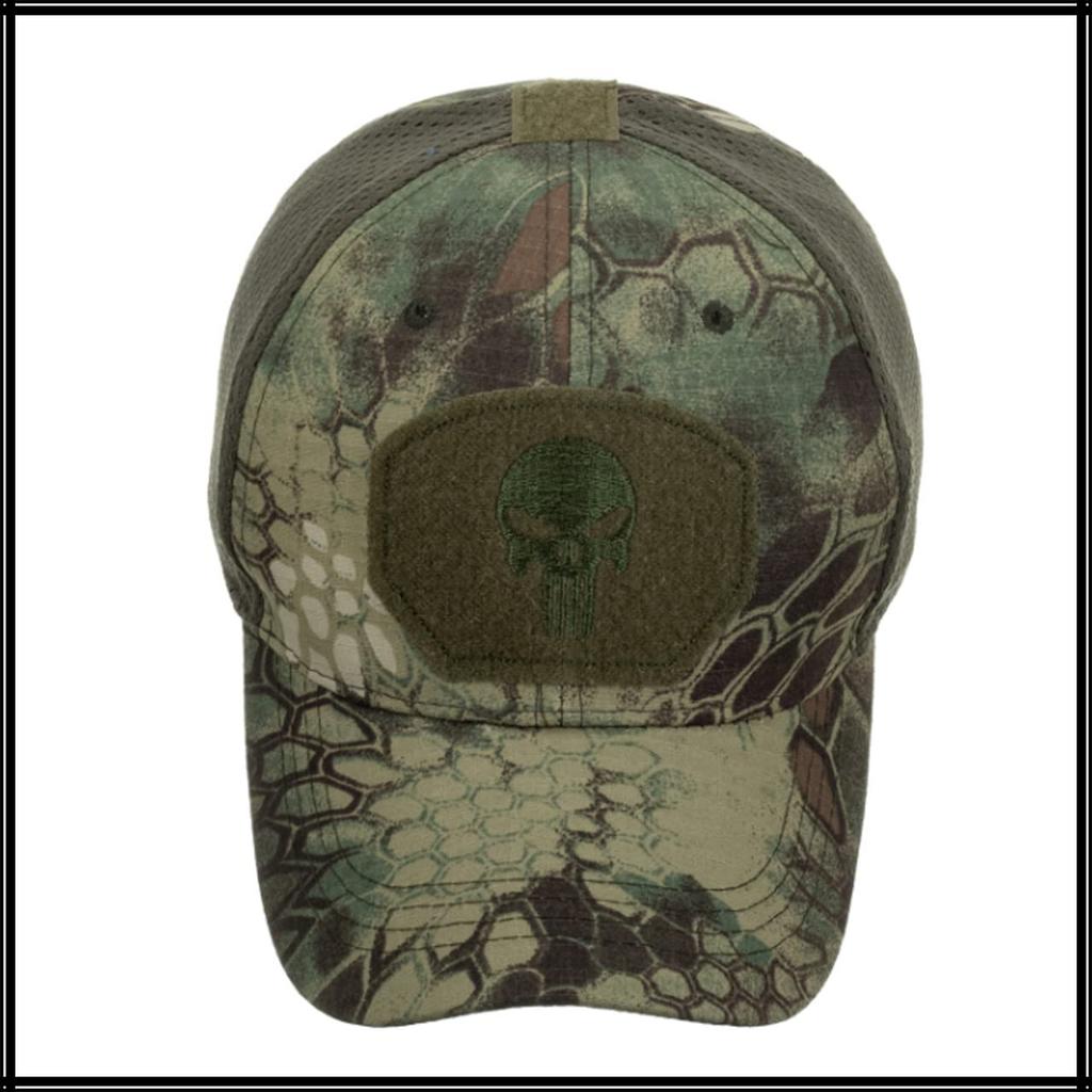 Czapka z siatki Wzór Pythona Czapka z czaszką Do biegania Na zewnątrz Kobiety Mężczyźni CA684 Wzór [White Fang] (Python Czarny)