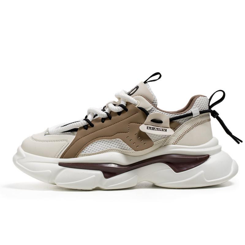 Men'S Shoes Are Versatile, Breathable, Thick-Soled Heightening Sports Shoes, Trendy Non-Slip And Wear-Resistant Men'S Casual Shoes