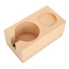 Wooden Coffee Tamper Station Stable Prevent Slip Coffee Tamper Holder Base Tamping Station for Home