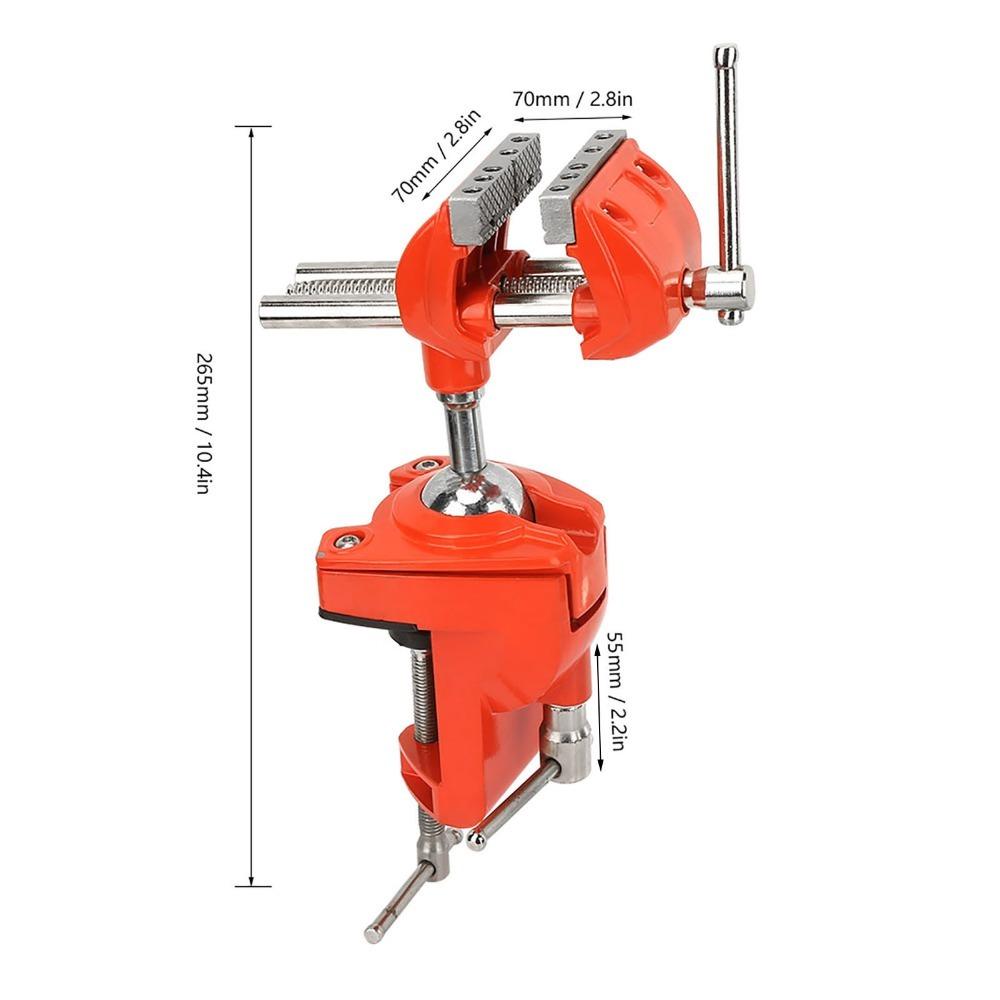 360° Rotating Mini Rotating Clamp Vise Swivel Base Table Clamp Vise Heavy Duty Vise Woodworking