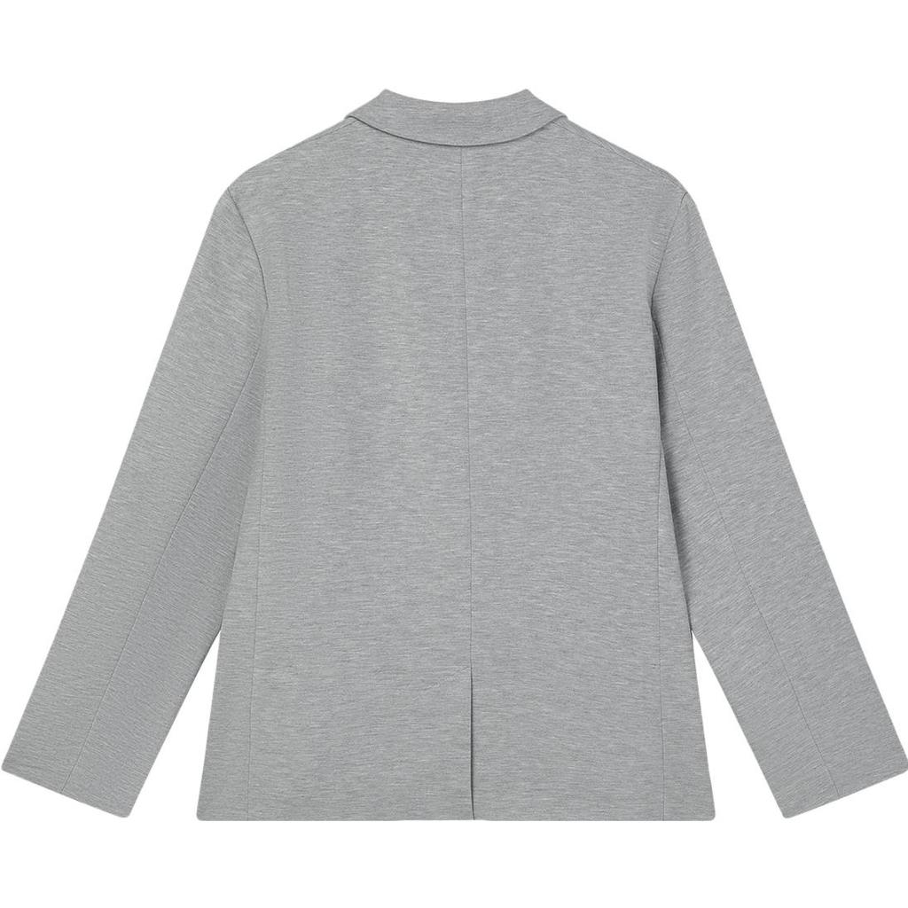 Fila 2023 Autumn New Basic Simple Business Casual Solid Color Long Sleeve Single Breasted Suit Men Outerwear Snow-Flake-Gray F11M335502F-MG