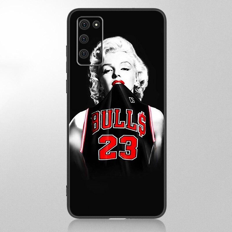 Sexy Marilyn Monroe Telefon Fall Für Samsung Galaxy A12 A02S A22 A32 A52 A72 A71 A51 A41 A31 A21 A11 A50 a70 A10S A20S Schwarze Abdeckung