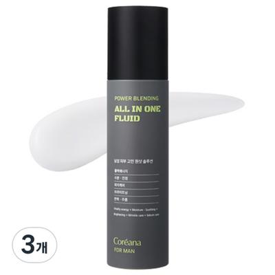 Koreana for Men Power Blending All-in-One Fluido, 150ml, 3 unidades
