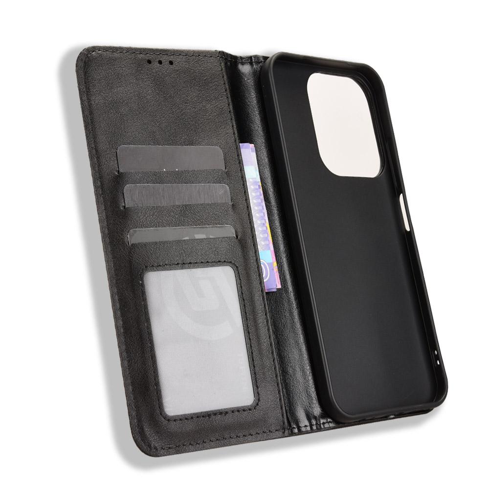 Pentru Xiaomi Redmi 15C 4G (Global) (171 mm)/Poco C85 4G (171 mm) Husa din piele suport portofel Husa telefon cu textura retro