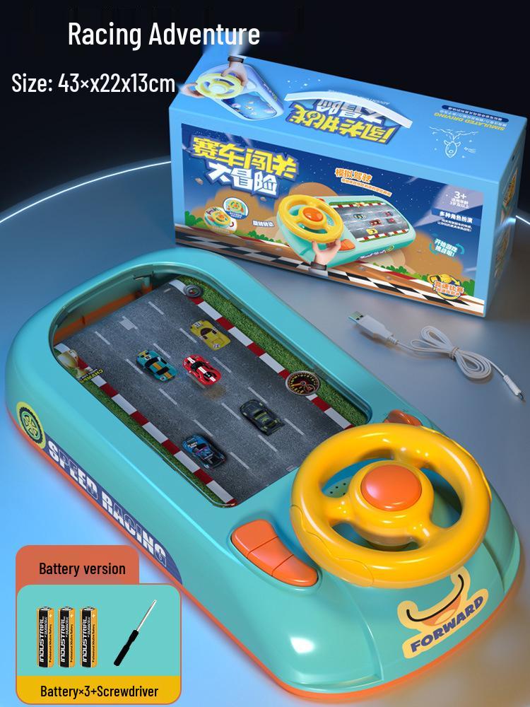 Adventure Racing Car Simulator Steering Wheel Toy for Boys Ages 3-7