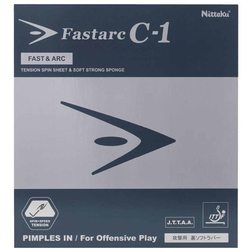 

Nittaku Fastark Table Tennis Thick C-1 Rubber, NR8706, Black, чёрный