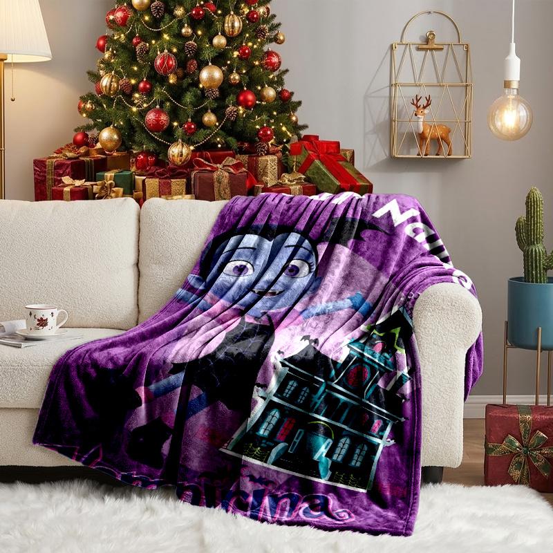 Custom Name Vampirina Blanket Flannel Blanket for Camping, Hiking, Garden Parties, Picnic Essentials,gift for family and friend