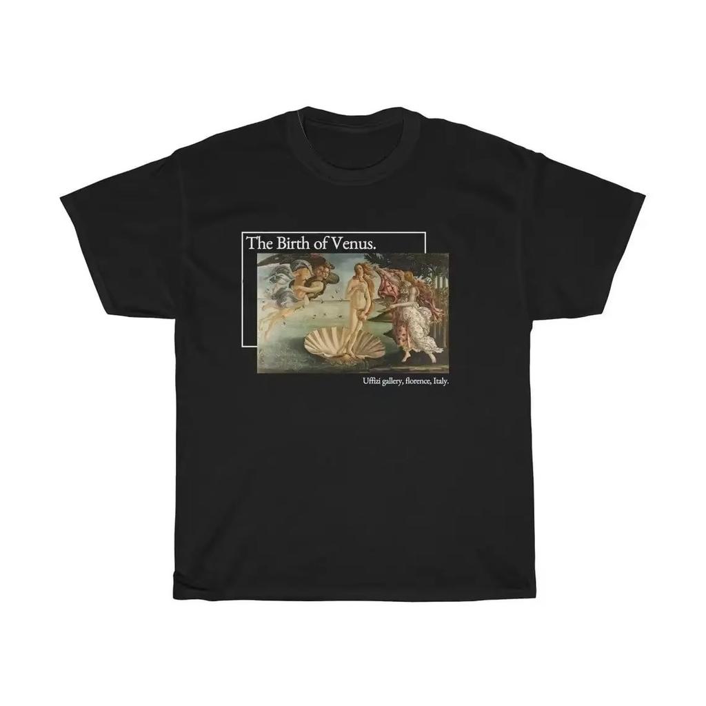Stile retrò La Nascita di Venere Botticelli Uomo Donna Maglietta Estetica Taglie Forti T-shirt Grafiche Magliette a Maniche Corte Pittura a Olio