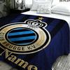 1PC Club Brugge KV Custom Name Patterned Flannel Blanket Suitable For All Seasons for Home Decor Warmth and Comfort Gifts Holiday Present