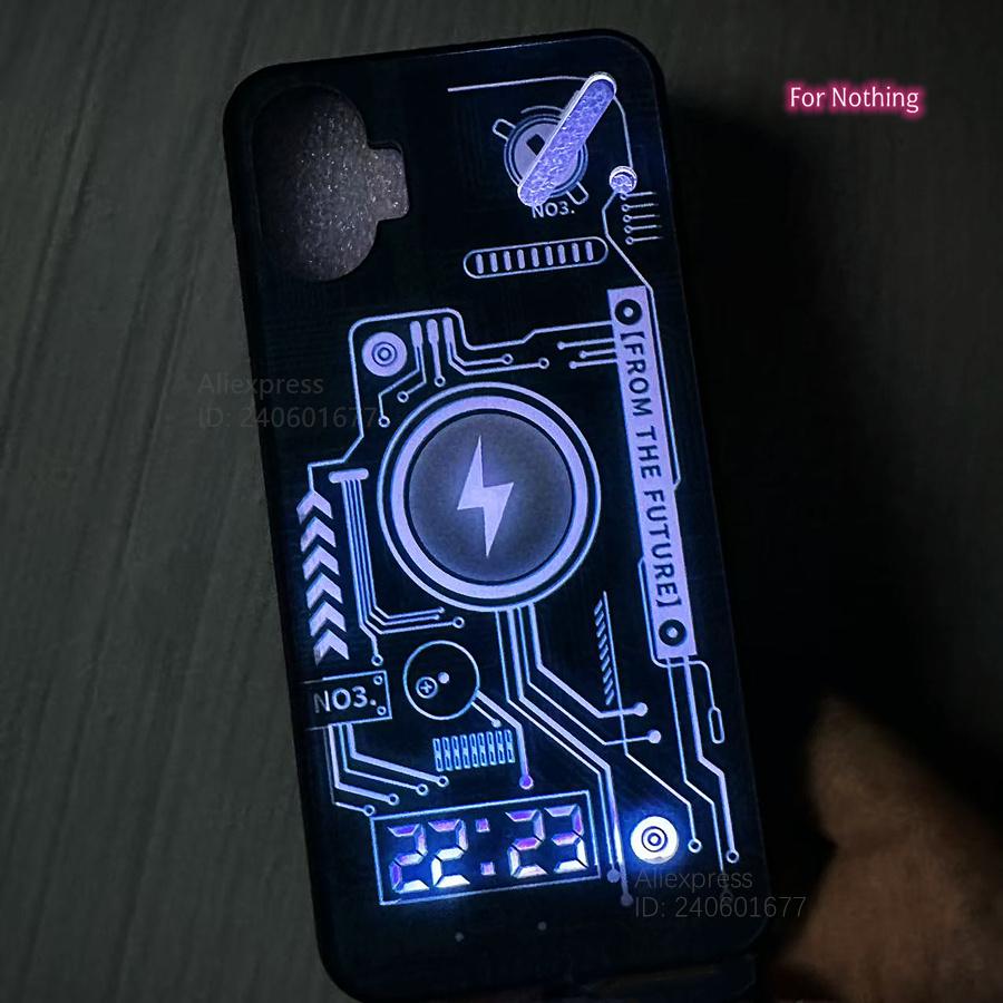For Nothing Phone 3a LED Cover Nothing Phone 3a Pro Flash Fundas Camera Protector Luminous Back Case For Nothing Phone 1 2 3