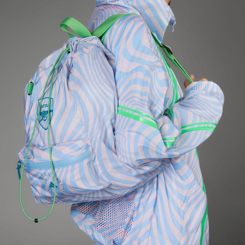 New Adidas Arsenal Collaboration Polyester Gym Bag Large Size Women's Semi Gloss Green & Bay Blue IP3568