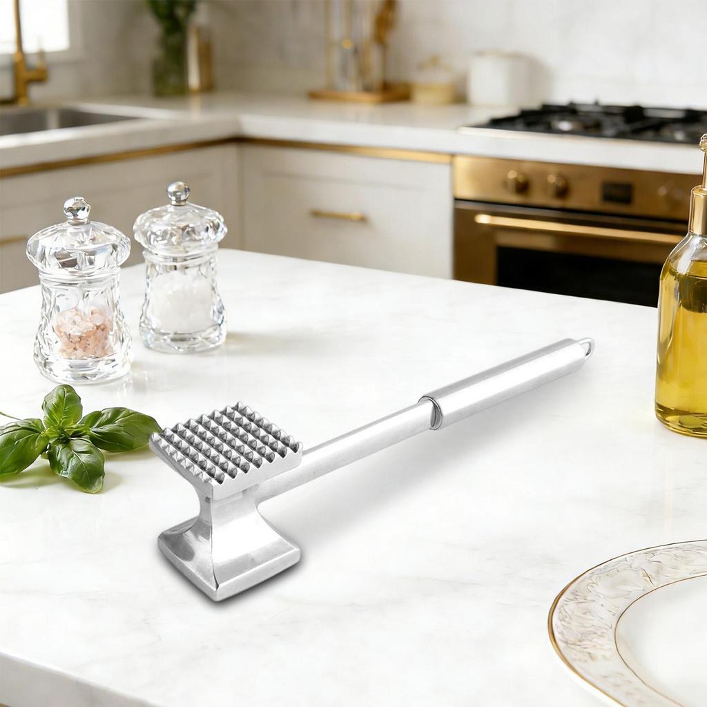 Meat Hammer Tenderizer Double-Sided Steak Tenderizer Tool Meat Beater for Home Kitchen Cooking Restaurant BBQ Picnic Meal Prep