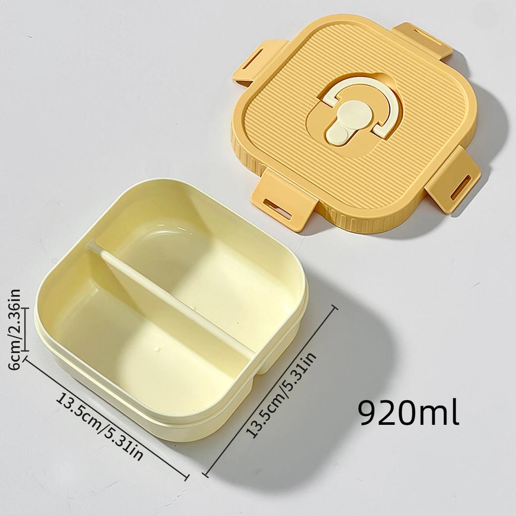 WORTHBUY Portable Plastic Lunch Box With Compartment Microwave Heatable Fruit Salad Lunch Container Student Leak-proof Bento Box