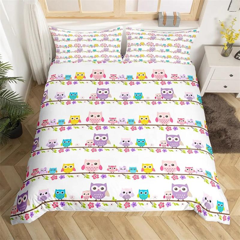 Animal Hedgehog Bedding Set Queen King Size Cute Animals Comforter Duvet Covers and Pillowcase for Adults Kids Quilt Cover