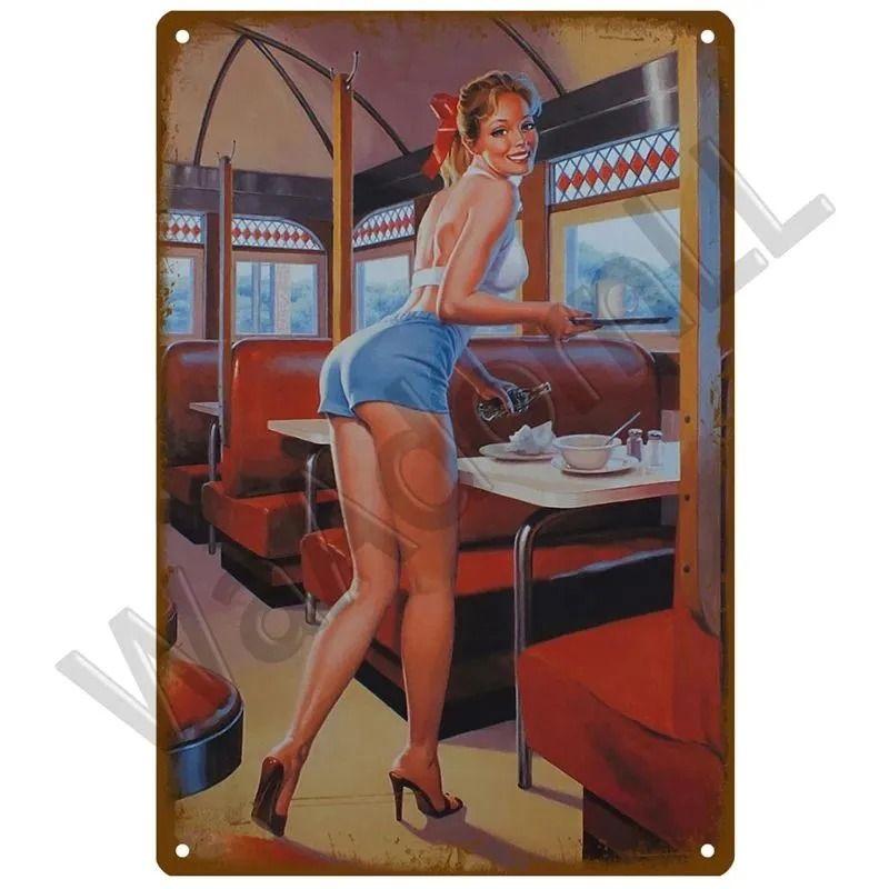 Vintage Metal Sign Garage Bar Wall Decor