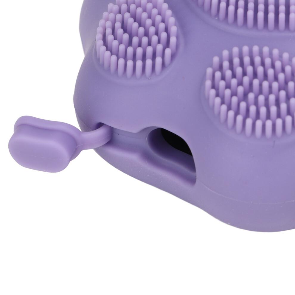 Ice Face Roller Cold Ice Mold Holder Silicone Reusable for Face Beauty DIY Facial Care Purple Cat Claw with Comb
