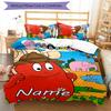 3pcs Custom Name Barbapapa Bedding Set Duvet Cover Closure Includes 1 Duvet Cover & 2 Pillowcases for All Seasons Bedroom Decor