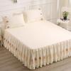 Bedspread Ruffle Lace Exquisite Embroidery Bed Skirt  Anti Slip Princess Bed Cover 1.5/1.8/2 M Bed Dust Cover