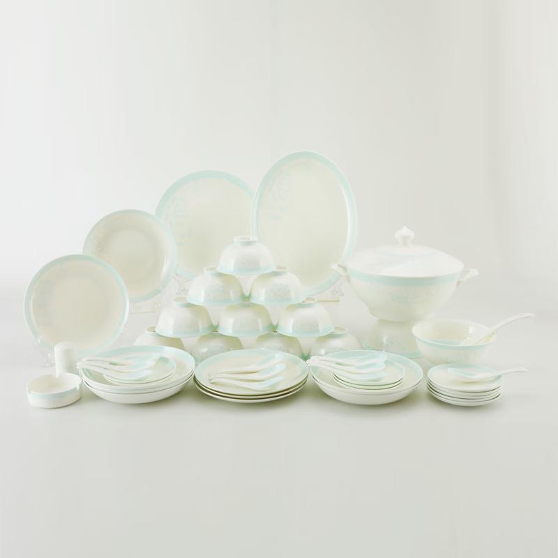 Shengshi Tangyun 48-Piece Bone China Dinnerware Set