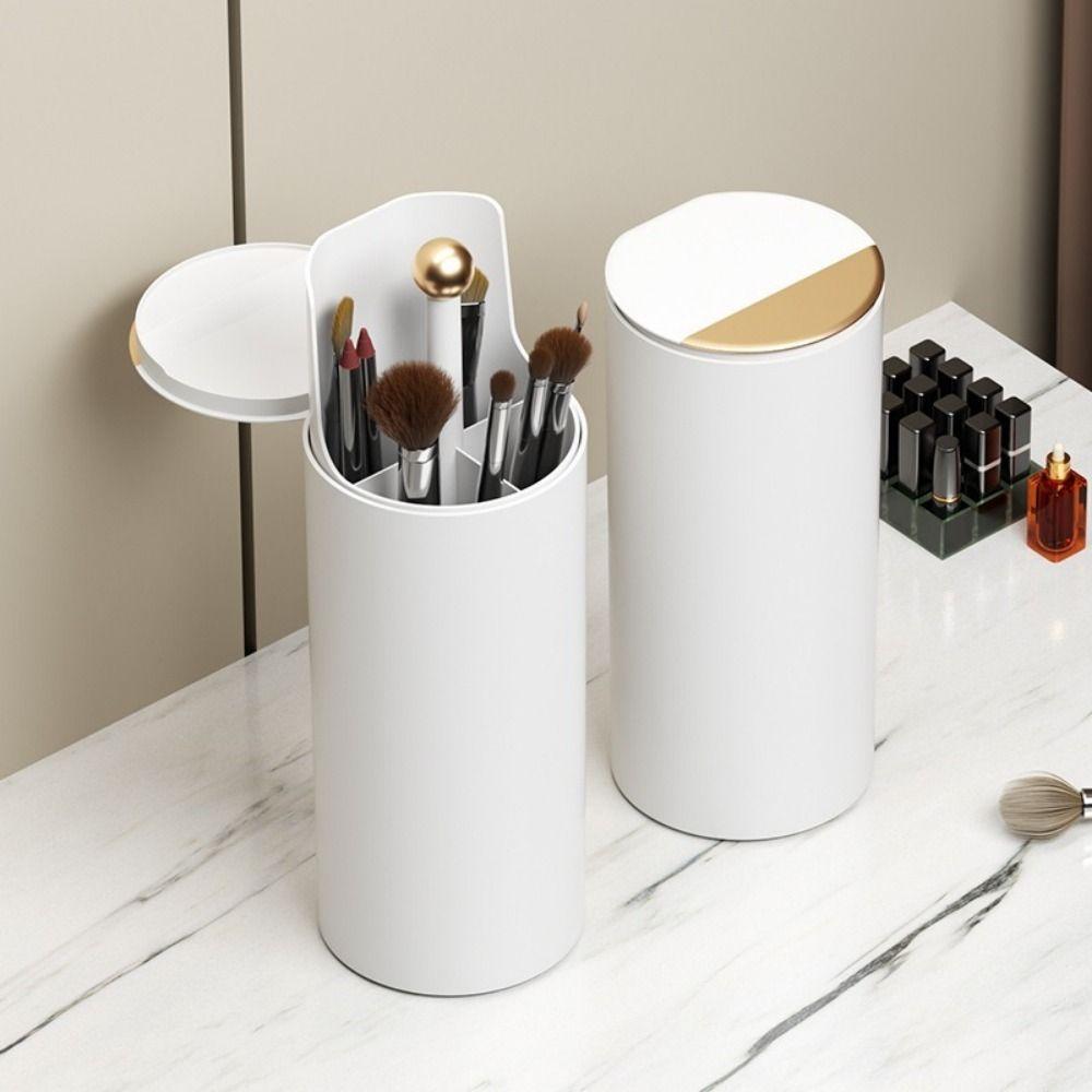 4 Slots Automatic Lifting Makeup Brush Holder Large Capacity Cosmetic Storage Box  Make Up Tools