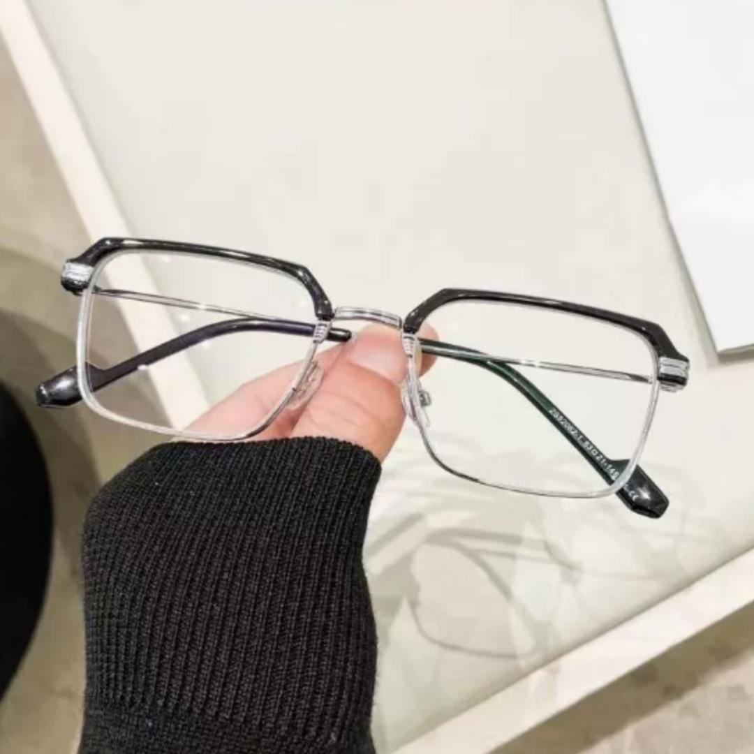 

KLASSNUM Anti Blue Light Glasses Men Women Eyewear Phone Computer Reading Glasses Metal Half Square Frame Presbyopia Eyeglasses 0