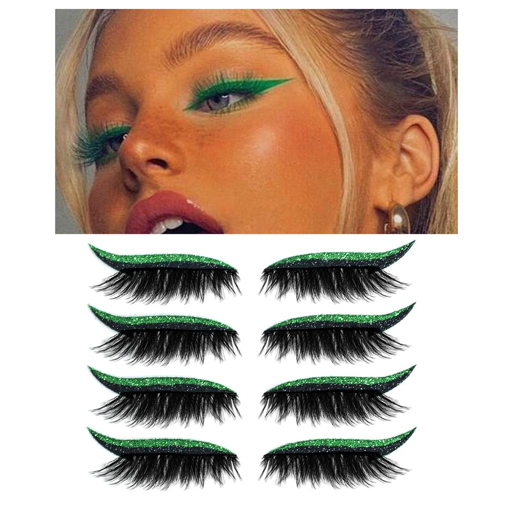 Buy Reusable Eyeliner Eyelash Stickers Self Adhesive Makeup Tools Black