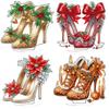 2D/Flat Christmas High Heels DIY Acrylic Diamond Painting Tabletop Ornaments Kit Desktop Diamond Art Kits for Adults Beginner