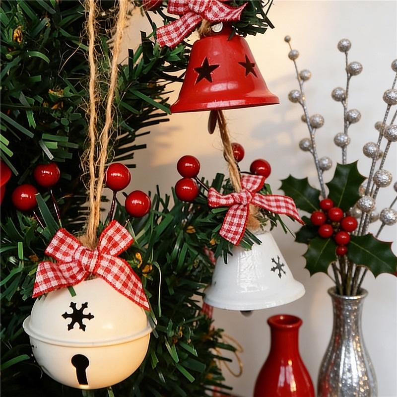 Christmas Decoration Christmas Tree Pendants Christmas Bells Twine Berry Accessories Christmas Tree Bow Bell Pendants