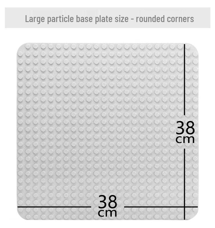 24x24 Baseplate with Rounded Corner for Building Blocks – Compatible with Major Brands