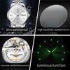OLEVS Watches for Man Original Stainless Steel Dual Calendar Luminous Waterproof Business Automatic Mechanical Men's Watch 6777