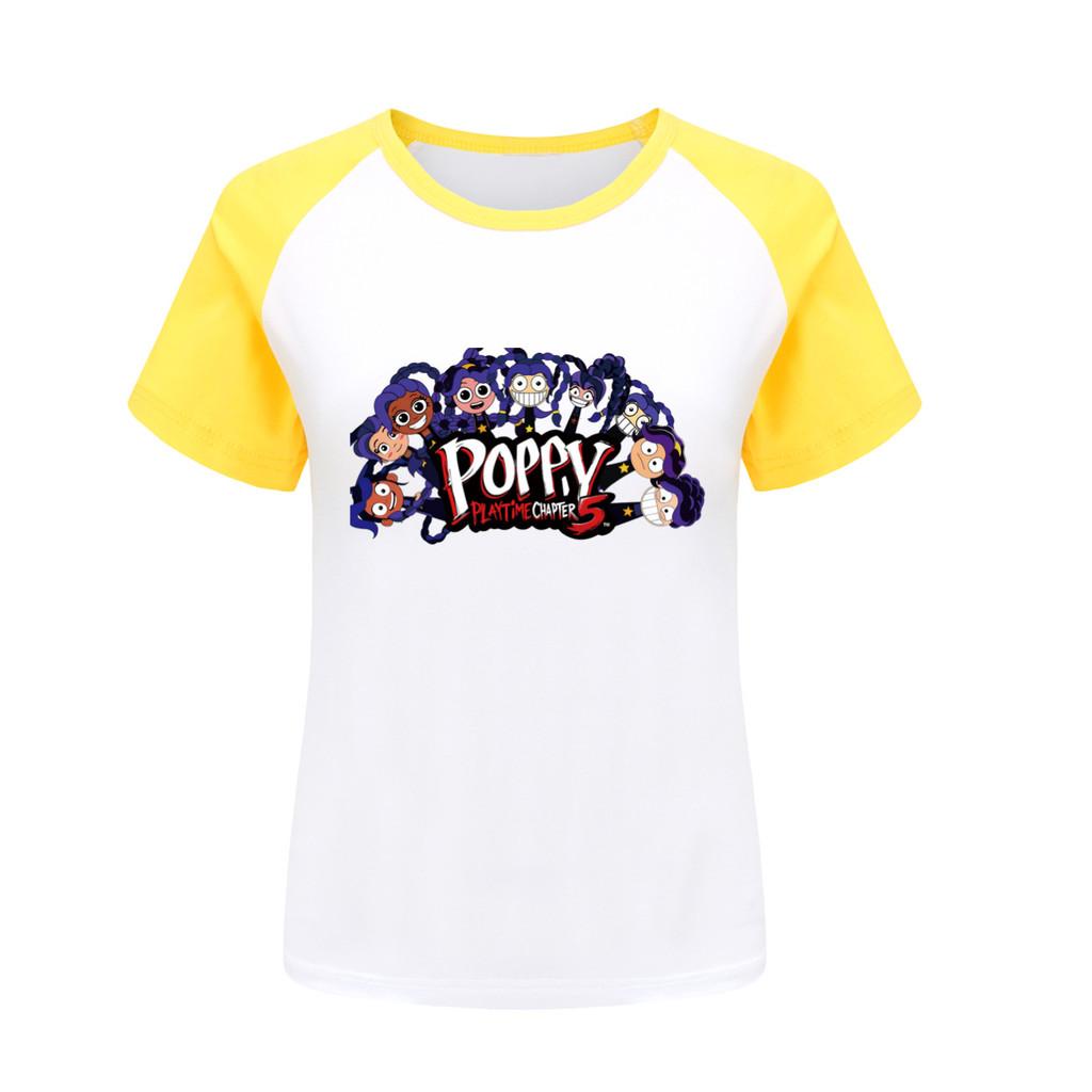 

5633 Children Girls Lily Lovebraids Raglan Sleeves Cute Round Neck T-Shirt 170cm жовтий