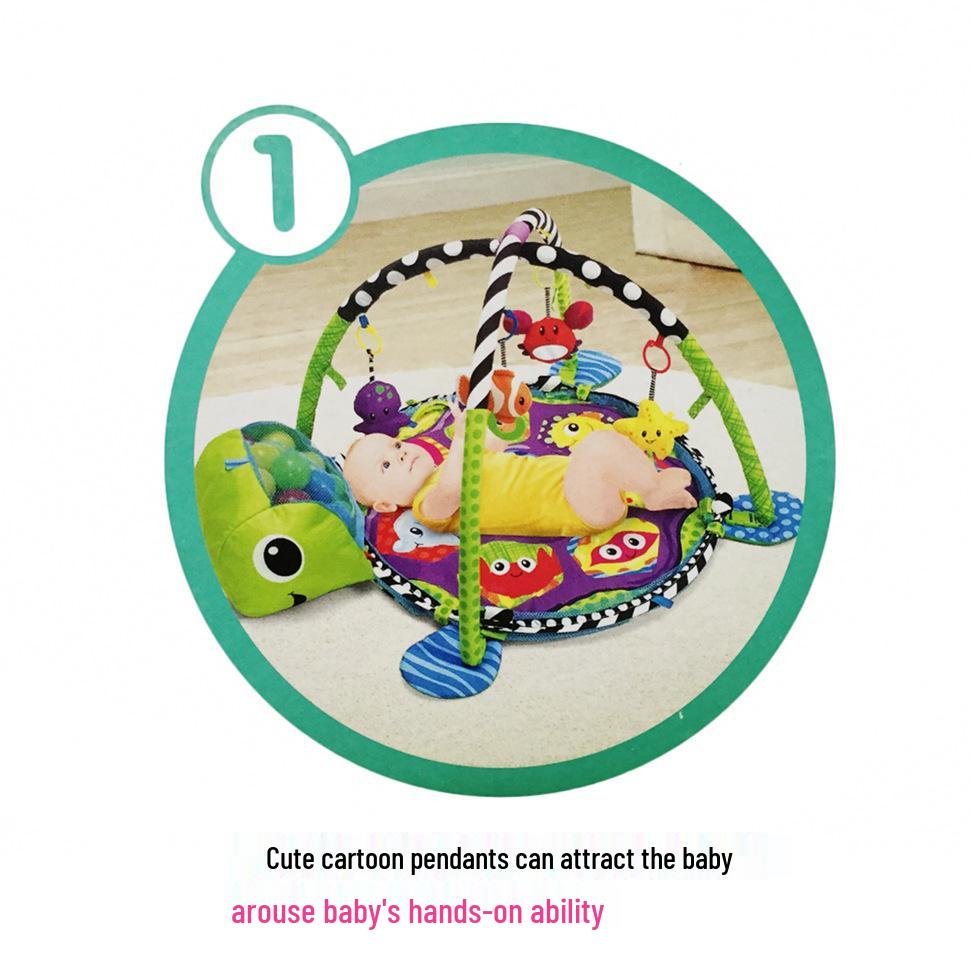 Multifunctional Baby Ocean Ball Play Mat with Gym Rack and Fence