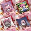 DORO Doll Victory Pink Dog Pillow Case Soft Plush Fabric Double-Sided Printed Cushion Cover Warm Winter Sofa Pillow Case