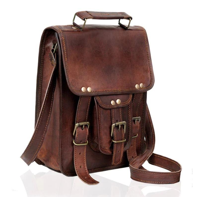Leather Laptop Messenger Bag Vintage Satchel Shoulder Men's New Handmade