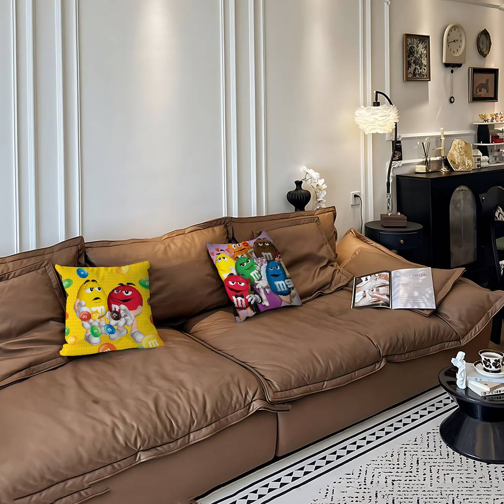 M&Ms C-ChocolateS Pillow Gift Home Office Decoration Bedroom Sofa Car Cushion Cover Case 45x45