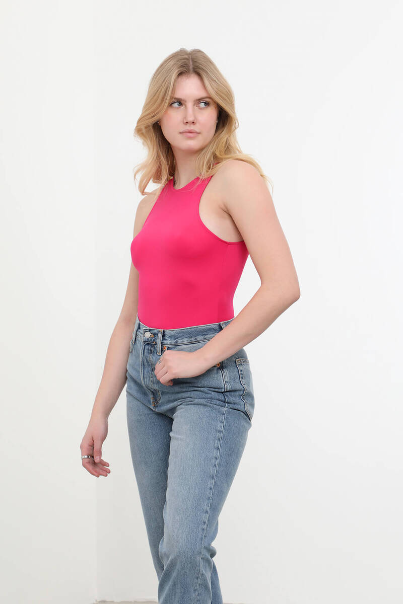 

Snap Detailed Flexible Body Pink L розовый
