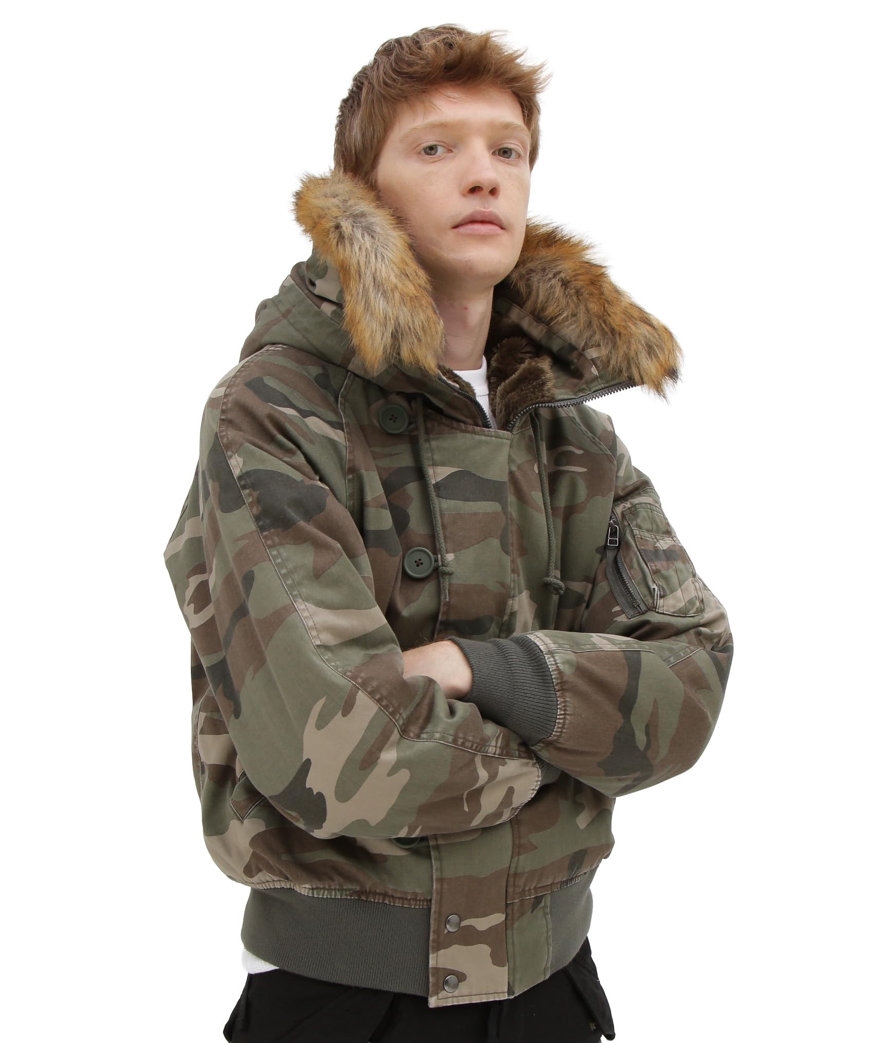

AVIREX WEB&DEPOT Exclusive CAMOUFLAGE N-2B Jacket Men s 2XL Olive Camo 783-5252036